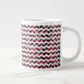 Chevron Koe Roze en Zwart Grote Koffiekop (Rechts)