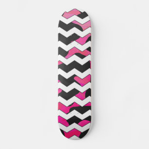 Chevron Koe Roze en Zwart Persoonlijk Skateboard