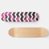 Chevron Koe Roze en Zwart Persoonlijk Skateboard (Horizontaal)