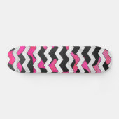 Chevron Koe Roze en Zwart Persoonlijk Skateboard (Horizontaal)