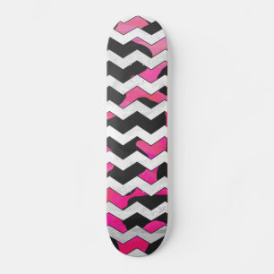 Chevron Koe Roze en Zwart Persoonlijk Skateboard