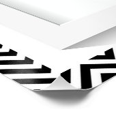 Chevron Kubus Geel Rode Theepot Perfect Poster (Hoek)