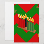 chevron kwanzaa briefpapier (Voorkant / Achterkant)