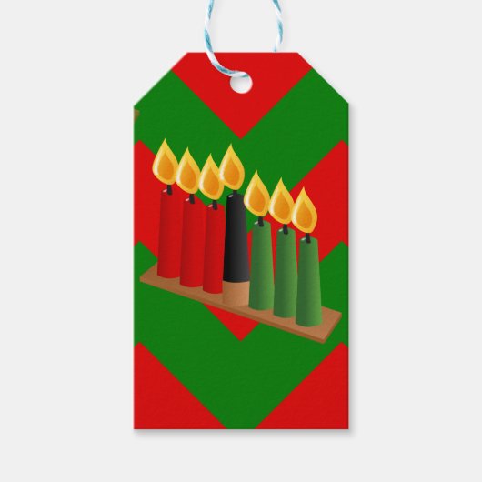 chevron kwanzaa cadeaulabel (Voorkant)