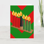 chevron kwanzaa feestdagen kaart (Voorkant)
