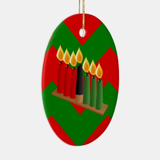 chevron kwanzaa keramisch ornament (Rechts)
