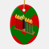chevron kwanzaa keramisch ornament (Voorkant)