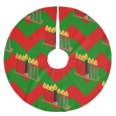 Chevron Kwanzaa Kerstmis Boom Rok Kerstboom Rok (Voorkant)