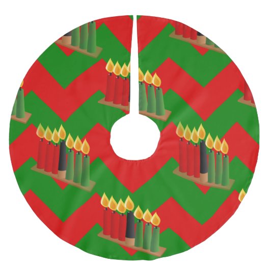 Chevron Kwanzaa Kerstmis Boom Rok Kerstboom Rok (Voorkant)