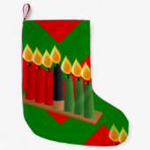 Chevron Kwanzaa Kerstmis kous Kleine Kerstsok (Voorkant)