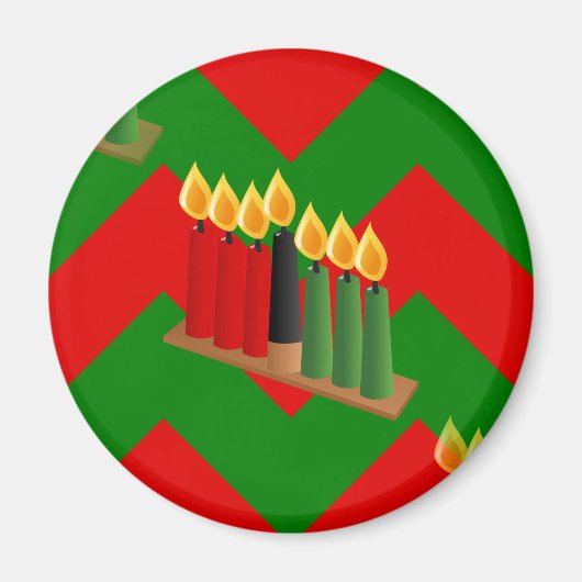 chevron kwanzaa magneet (Voorkant)