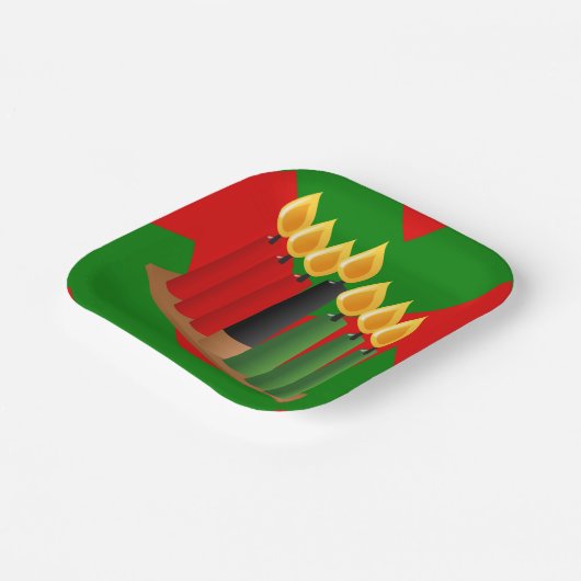 chevron kwanzaa papieren bordje (Gebogen)