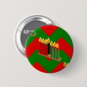 chevron kwanzaa ronde button 5,7 cm (Voorkant /achterkant)