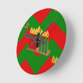 chevron kwanzaa ronde klok (Hoek)