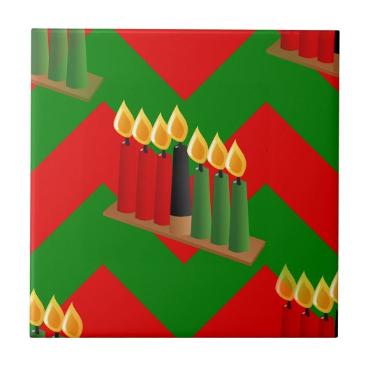 chevron kwanzaa tegeltje (Voorkant)