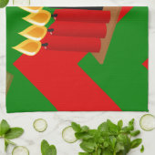 chevron kwanzaa theedoek (Gevouwen)