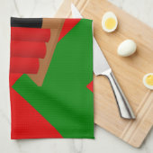 chevron kwanzaa theedoek (Quarter Fold)