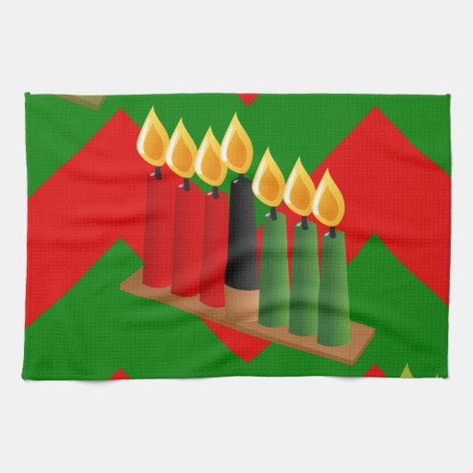 chevron kwanzaa theedoek (Horizontaal)
