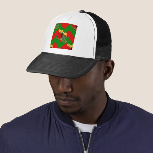 chevron kwanzaa trucker pet (In situ)
