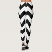 Chevron L Pattern Cute Monogrammed Black Leggings (Achterkant)