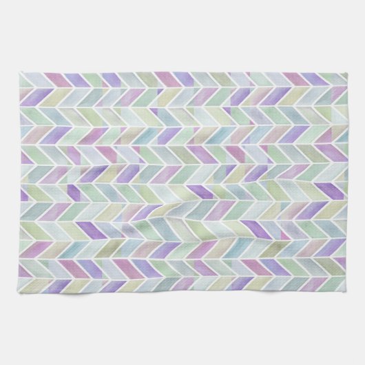 Chevron Lavender Limoen Theedoek (Horizontaal)