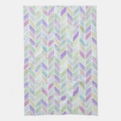 Chevron Lavender Limoen Theedoek (Verticaal)