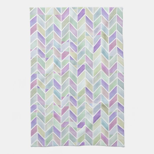 Chevron Lavender Limoen Theedoek (Verticaal)