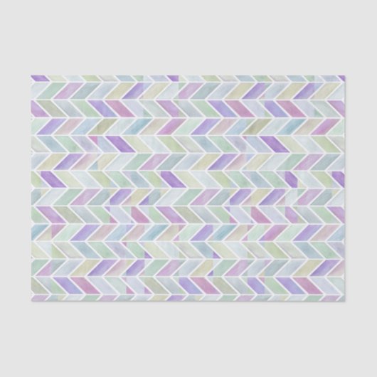 Chevron Lavender Limoen Tissuepapier (Voorkant)