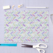 Chevron Lavender Limoen Tissuepapier (Craft)