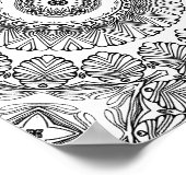 Chevron Leaf Burst Coloring Page Pattern Artwork Poster (Hoek)