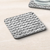 Chevron Leopard Grey and Light Grey Print Bier Onderzetter (Linkerzijde)
