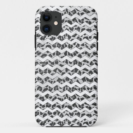 Chevron Leopard Grey and Light Grey Print Case-Mate iPhone Case (Achterkant)