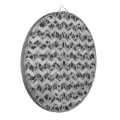 Chevron Leopard Grey and Light Grey Print Dartbord (Voorkant Links)