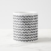 Chevron Leopard Grey and Light Grey Print Grote Koffiekop (Voorkant)