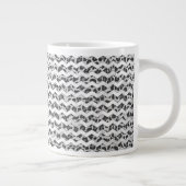 Chevron Leopard Grey and Light Grey Print Grote Koffiekop (Rechts)