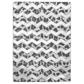 Chevron Leopard Grey and Light Grey Print Klembord (Achterkant)