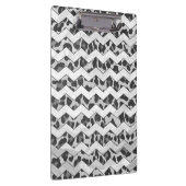 Chevron Leopard Grey and Light Grey Print Klembord (Rechts)