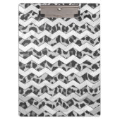 Chevron Leopard Grey and Light Grey Print Klembord (Voorkant)