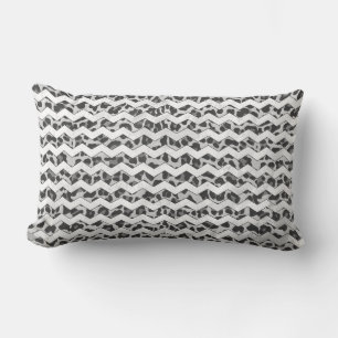Chevron Leopard Grey and Light Grey Print Kussen