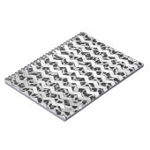 Chevron Leopard Grey and Light Grey Print Notitieboek (Linkerzijde)