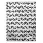 Chevron Leopard Grey and Light Grey Print Notitieboek (Voorkant)