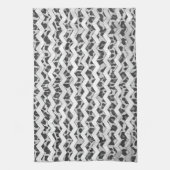Chevron Leopard Grey and Light Grey Print Theedoek (Verticaal)