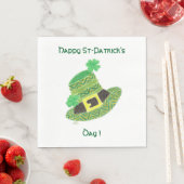 Chevron leprechaun's pet lunch wit St Paddy Servetten (Insitu)