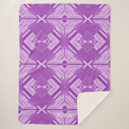 Chevron Lijnen Abstract Kunstpatroon Winterwarmer Sherpa Deken