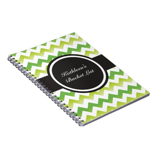 Chevron Limoen-laptop Notitieboek (Rechterzijde)