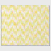 Chevron Line Golden Yellow op White |XL| Cadeaupapier (Vlak)