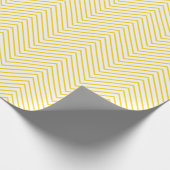 Chevron Line Golden Yellow op White |XL| Cadeaupapier (Hoek)