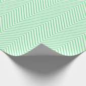 Chevron Line Light Green op White |XL| Cadeaupapier (Hoek)