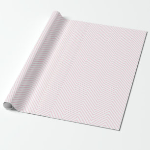 Chevron Line Light Roze op wit  XL  Cadeaupapier