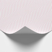 Chevron Line Light Roze op wit |XL| Cadeaupapier (Hoek)